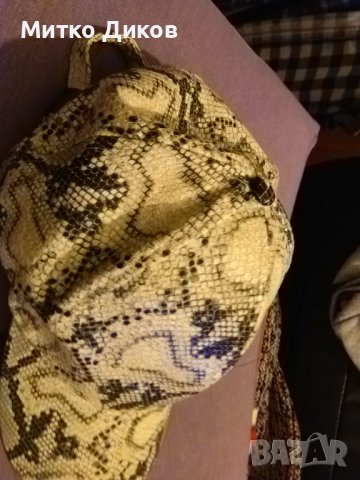 Бейзболна шапка кожена тип крокодилска кожа регулируема, снимка 3 - Шапки - 43662391