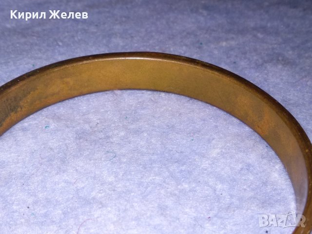 СТАРИННА БРОНЗОВА ОРИЕНТАЛСКА ЕТНО ГРИВНА ИНКРУСТИРАНА с ШЛИФОВАН ЯСПИС РЪЧНА ИЗРАБОТКА 37498, снимка 4 - Антикварни и старинни предмети - 40831335