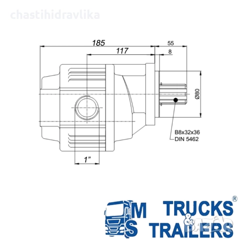 Зъбен хидромотор ABER 61л MB34GT61, снимка 2 - Части - 52133104