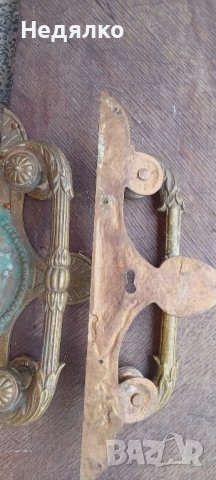Старинни бронзови австрийски дръжки за врати, снимка 11 - Антикварни и старинни предмети - 43102168