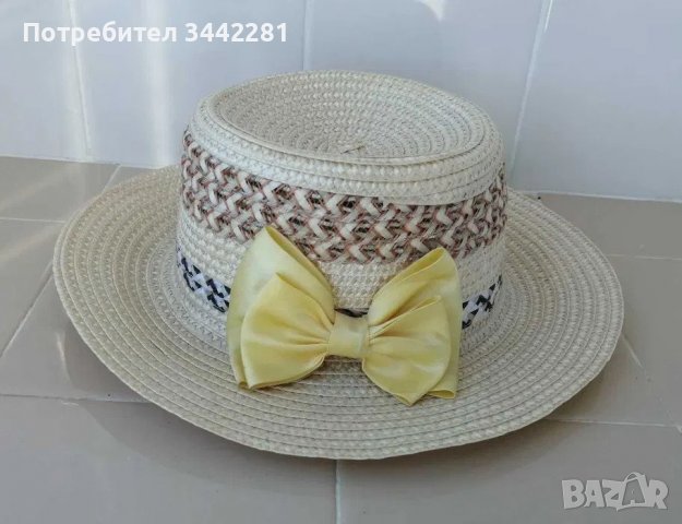 Лятна шапка с жълта панделка, снимка 8 - Шапки - 37702468