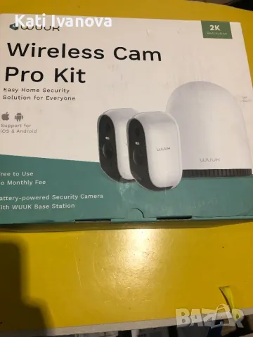 Автономен комплект за видеонаблюдение WUUK Wireless Cam Pro Kit камера с батерия, снимка 8 - IP камери - 47285709