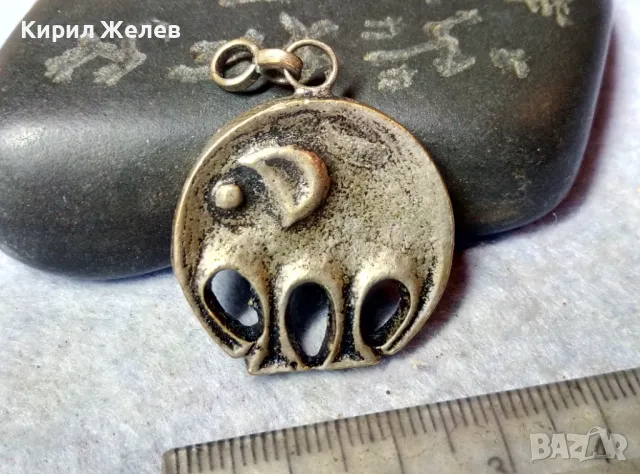 ПОСРЕБРЕН ЛАКИРАН ФИГУРАЛЕН АРТ ПЕНДАНТ СЛОНЧЕ 41428, снимка 2 - Колиета, медальони, синджири - 48842377