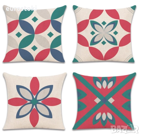 Wakasena Комплект калъфки за възглавници 4 бр. 50 x 50 см, снимка 7 - Спално бельо - 46043691