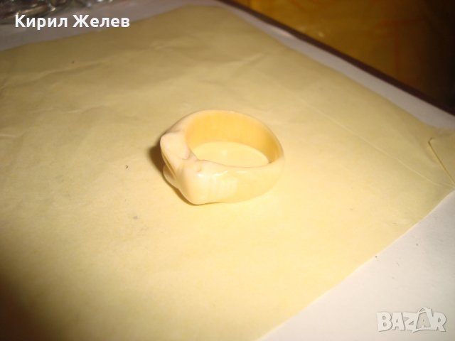 СТАРИНЕН СЛОНОВА КОСТ ПРЪСТЕН СЛОНЧЕ ЮВЕЛИРНА РЪЧНА АРТ ИЗРАБОТКА УНИКАТ АРТ-ДЕКО 21710, снимка 9 - Антикварни и старинни предмети - 32525417