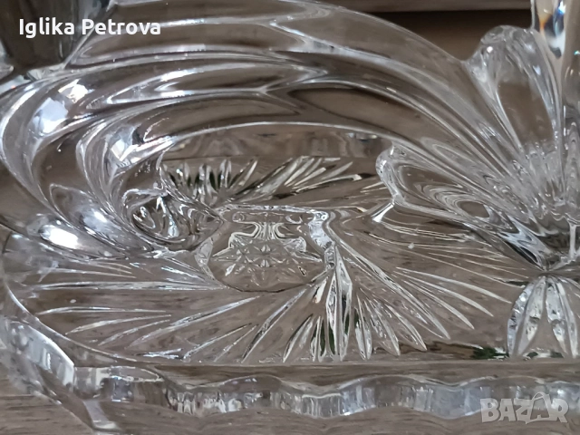 Кристален свещник -Бохемия , снимка 12 - Антикварни и старинни предмети - 52713823