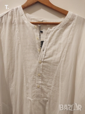 Бяла памучна риза , снимка 3 - Ризи - 52424100
