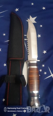 Качествен нож от неръждаема стомана със кания,нов, снимка 7 - Ножове - 34851652