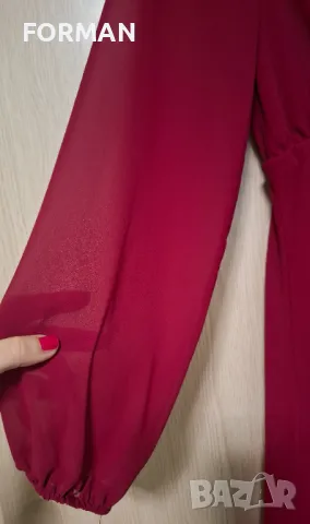 СТРАХОТНА рокля в цвят вино, снимка 6 - Рокли - 48341437