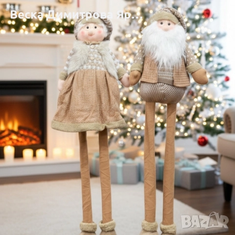 Декоративни Коледни кукли „Баба Коледа“ и „Дядо Коледа“ , снимка 5 - Декорация за дома - 52091999