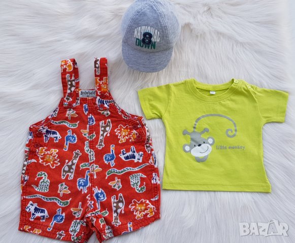 Бебешки гащеризон H&M тениска и шапка 3-6 месеца, снимка 8 - Бебешки гащеризони - 33445997
