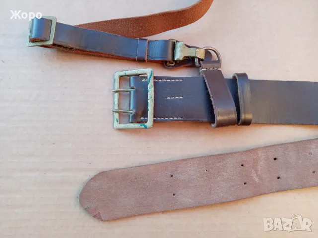 старинен кафяв офицерски колан с протупей БМК, снимка 7 - Антикварни и старинни предмети - 48838942