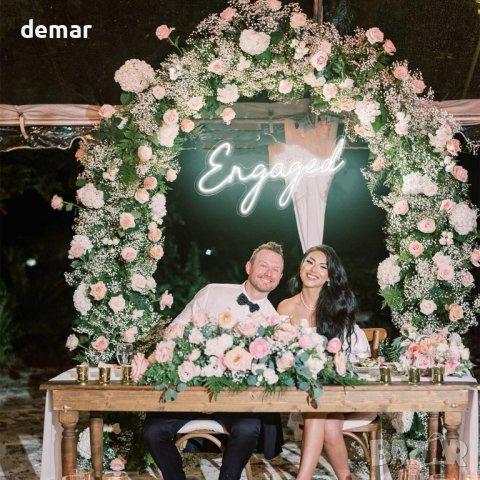 Engaged Декоративен LED неонов знак, снимка 2 - Декорация за дома - 44012940