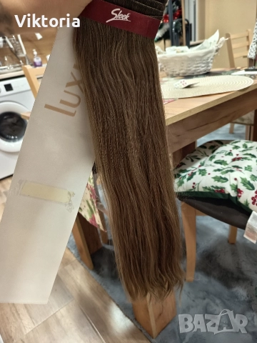 Индийска естествена коса 110гр.50см., снимка 2 - Аксесоари за коса - 52662283