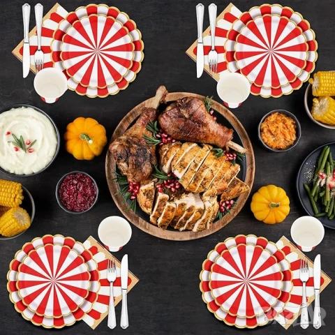 Комплект прибори за еднократна употреба от 96 части, снимка 7 - Други - 50990139