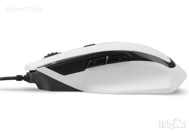 Геймърска мишка Sharkoon Shark Force II, кабелна мишка за игри, 4200 DPI, цвят: бяло, снимка 3 - Клавиатури и мишки - 47766710