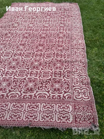 Жакардов килим 3,20х1,90 см червено и сиво, снимка 7 - Килими - 47961615