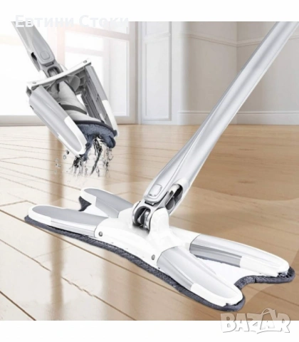 Моп с микрофибърна подложка за бързо и ефективно почистване