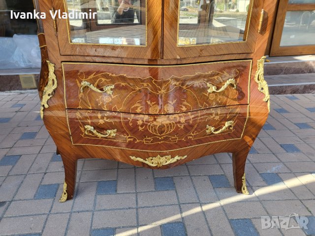 Италианска барокова витрина , снимка 5 - Секции и витрини - 38440428