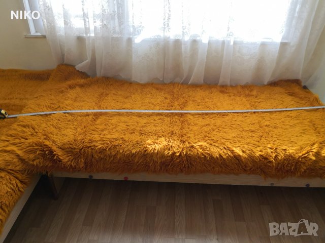 Ръчно тъкан ( губер ) Цвят тютюнево-жълт, снимка 3 - Олекотени завивки и одеяла - 35414483