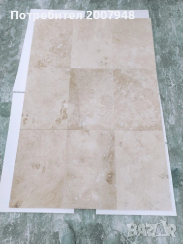 Травертин Беж Запълнен Крос Кът 1.2/61/40.6 - 30 Евро кв.м. с ДДС , снимка 7 - Облицовки - 52386249