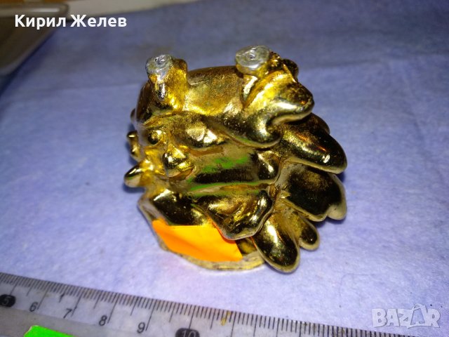 Стар ПОЗЛАТЕН МЕТАЛЕН НАСТОЛЕН КВАРЦОВ ЧАСОВНИК CAMEY 41282, снимка 7 - Колекции - 43887780