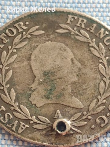 Сребърна монета 20 кройцера 1810г. Франц първи Виена Австрийска империя 13722, снимка 2 - Нумизматика и бонистика - 42944276
