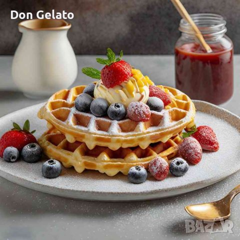 Суха смес за Белгийски гофрети Ванилия * (1000г / 1,5 L Вода), снимка 2 - Други - 37667874