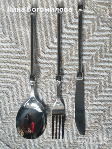 посребрени прибори за хранене 2 комплекта, снимка 2 - Нумизматика и бонистика - 43595118