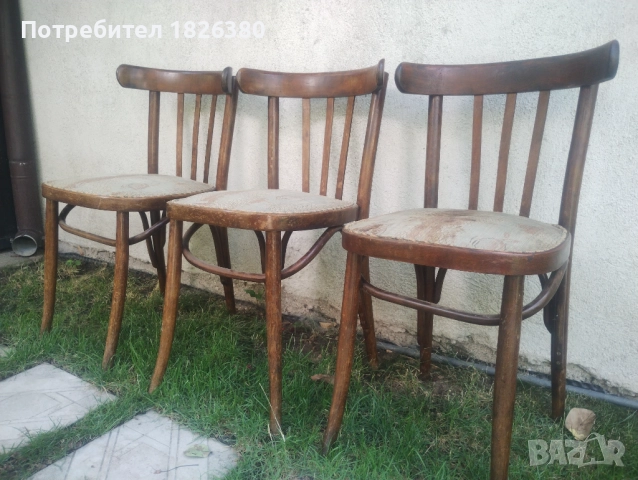 Виенски столове 3 бр., снимка 4 - Столове - 51518270