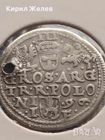 Сребърна монета 3 гроша 1596г. Сигизмунд трети ПОЛША 28453, снимка 12 - Нумизматика и бонистика - 42999849