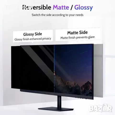 IPROKKO 27-инчов екранен филтър за поверителност за монитор 16:9, снимка 5 - Захранвания и кутии - 49627295