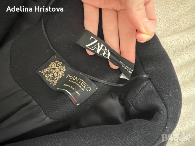 Палто Zara вълна черно, размер С, снимка 3 - Палта, манта - 52878584