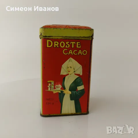  Старa метална кутия от какао Droste Cacao 226gr.#5627, снимка 5 - Други ценни предмети - 47733729