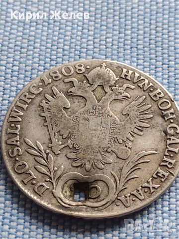 Сребърна монета 20 кройцера 1808г. Франц втори Виена Австрия 14907, снимка 9 - Нумизматика и бонистика - 42970847