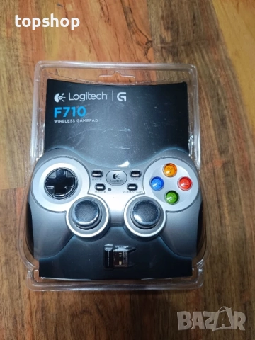 ЧИСТО НОВ, ЗАПЕЧАТАН Logitech G F710, 2.4 GHz безжичен джойстик с USB Nano, контролер с двойна..., снимка 8 - Друга електроника - 51636378