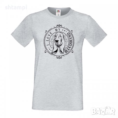 Мъжка тениска I Love My Bloodhound 2 Dog,Куче, животно,подарък,изненада, снимка 5 - Тениски - 36932877