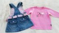 Дънков сукман и блузка 62-68см., снимка 3