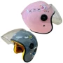 Детска каска за мотор Mercado Trade, За скутер, XS размер, Сив и розов, снимка 1