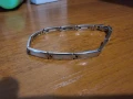 Красива  дамска сребърна гривна със седеф - нежна красота за твоята ръка., снимка 3