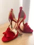 Дамски елегантни червени сандали със златен ток 10 см, 37 номер, снимка 5