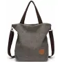 ПРОМОЦИЯ Дамска текстилна чанта в тъмно сиво, снимка 1