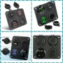 12V/24v панел за вграждане USB зарядно запалка волтметър Бушон копче, снимка 1