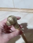 Стара дръжка за бастун или чадър бронз куче глава, снимка 4