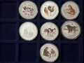 Лунар 2 лот сребро монети 7броя по 1 унция OZ , снимка 1