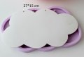 Грамаден облак пано закачалка силиконов молд форма фондан гипс декор , снимка 1 - Форми - 38074114