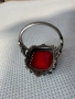 Сребърен пръстен с корал №7729 , снимка 3
