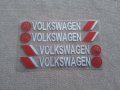 Комплект от 4 броя качествени винилови стикери с надпис и емблема на Фолксваген Volkswagen автомобил