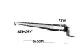 LED бар 72W халогенен с бяла светлина 6000K, 12/24V - 65,5 см., снимка 4