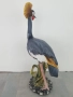Сив кралски жерав статуетка 83см-5кг/голяма италианска порцеланова фигура на птица, снимка 6